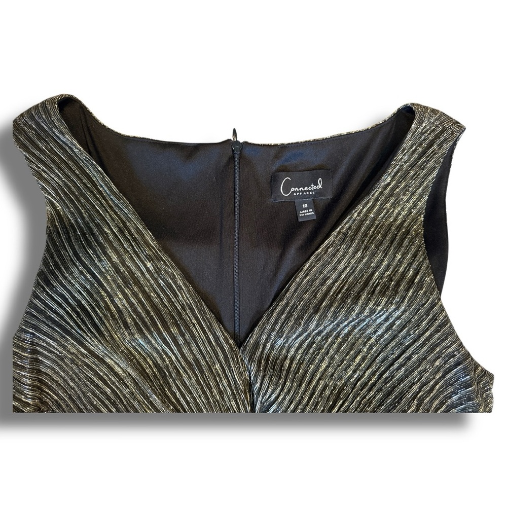 NWT Connected Apparel Sleeveless Metallic Maxi Dress - Picture 7 of 15